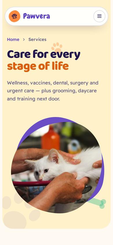 Pawvera on mobile